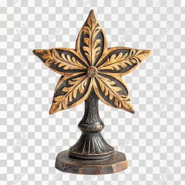 star antique decor with a base stand isolated