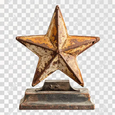star antique decor with a base stand isolated