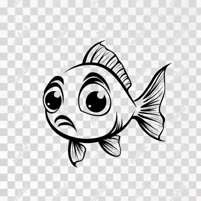 Cheeky Fish: A Cartoon with Side-Eye Attitude
