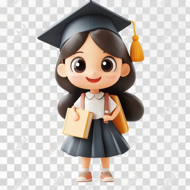 Student Thai 3D Model in Raw Style