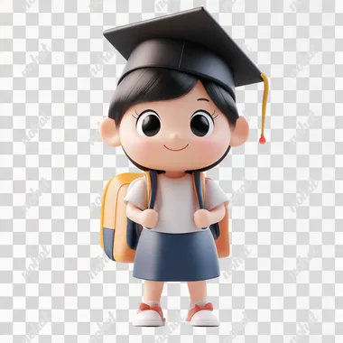student thai 3d isolate white background  --s 250
