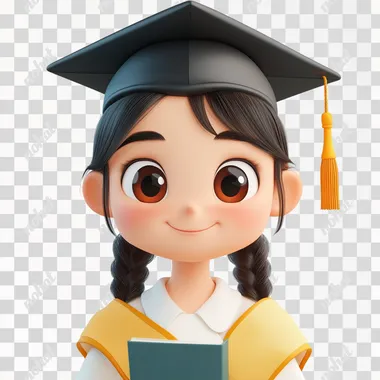 student thai 3d isolate white background  --s 250