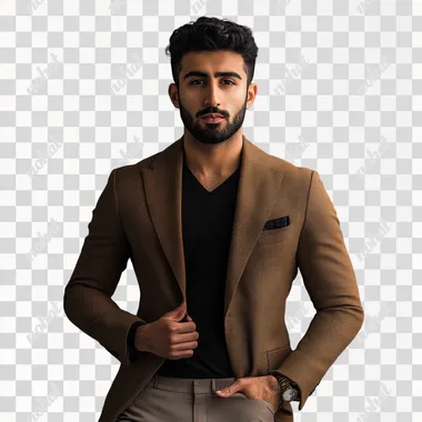 A GOOD LOOKING SAUDI MAN CALLED MOHAMED ALFAYESWITH professional portet standing like an architect pic with grey color background front pose crosed hand