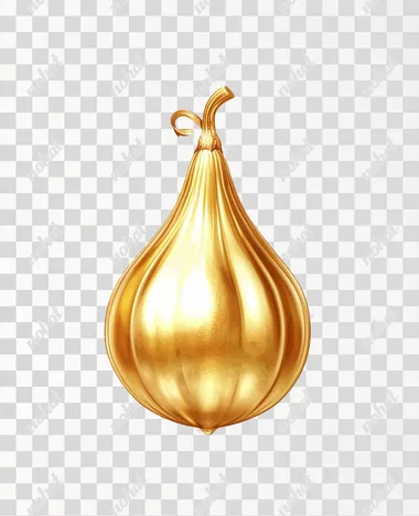 A 3D China golden gourd on a white background, with a white background, captures the atmosphere of China New Year. Abstract cartoon, no shadow, abstract, minimalist, vector illustration, gold and light gold colors, --s 250