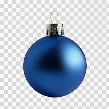 create me a super realistic photo of a dark blue Christmas tree toy on a white background
