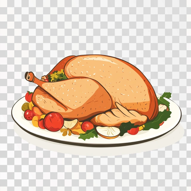 in the style of flat design, no background, a thanksgiving t
