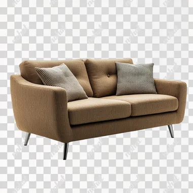 a modern couch, isolated white background