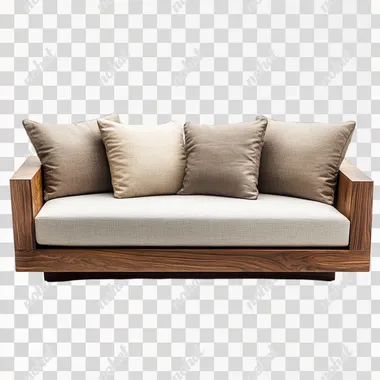a modern couch, isolated white background