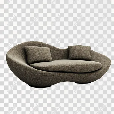 a modern couch, isolated white background