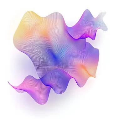 3D render of an isometric wave, grid on a white background. colorful design, abstract, vector graphic