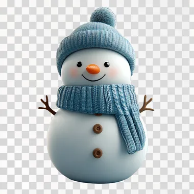 3D rendering, C4D, cartoon-style version, blue and white color scheme, cute snowman icon with hat and scarf, cute style, solid gray gradient background, high-definition details, top lighting, 2K HD, bright colors, childlike innocence and charm. Studio lighting. Ultra-wide-angle lens. --s 250