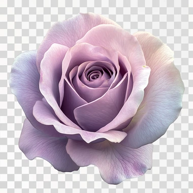realistic light violet blooming rose