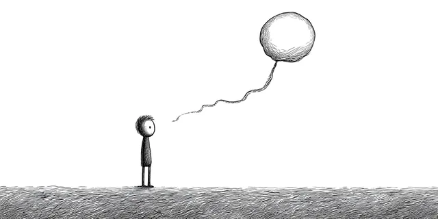 Thought Bubble Reflection in Minimalist Style