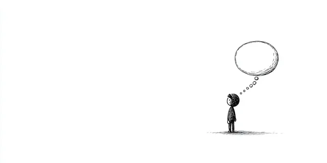 Reflective Thought Bubble in Minimalist Style