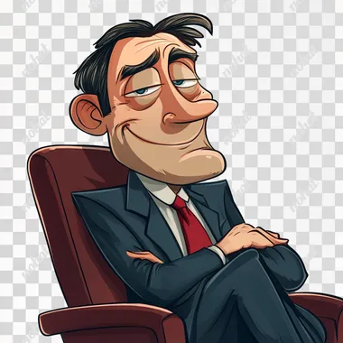 smug business man cartoon