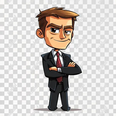 smug business man cartoon