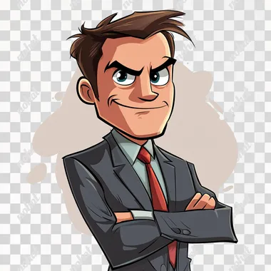 smug business man cartoon