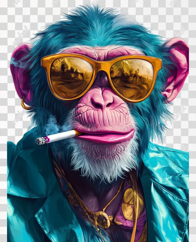Whimsical Monkey: A Colorful Cartoon Adventure