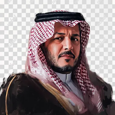 create a portait image of a 40 year old Saudi man who likes to have cultural experience with his family. He is highly educated and is a business consultant from Riyadh