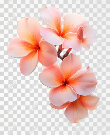red plumeria flowers, with 5 petals, on white background   rofile fayckkp