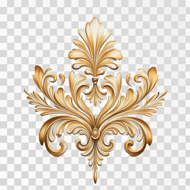 a gold filigree badge tattoo design, perfectly symmetrical, on a white background