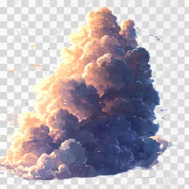 one ghibli cloud, realistic, bright, black background, more horizontal than vertical