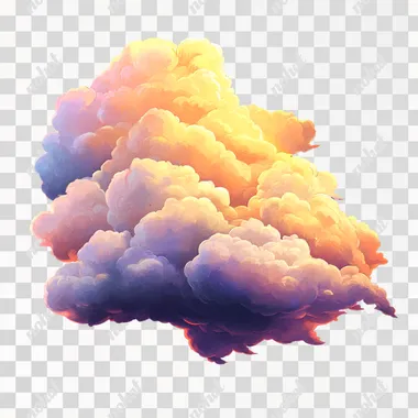 one ghibli cloud, realistic, bright, black background, more horizontal than vertical