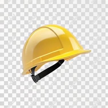 construction helmet floats in the air, 3D object, white background