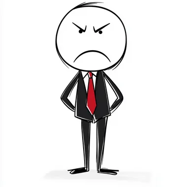 simple stick-figure illustration of a low-IQ angry utah politician suing the government  --s 50
