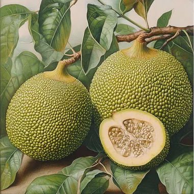 Panasra - Artocarpus seterophylum, native to South and Southeast Asia, notable for being the largest tree-borne fruit in the world and highly valued for its nutritional content. rich in vitamins, minerals, and dietary fiber.