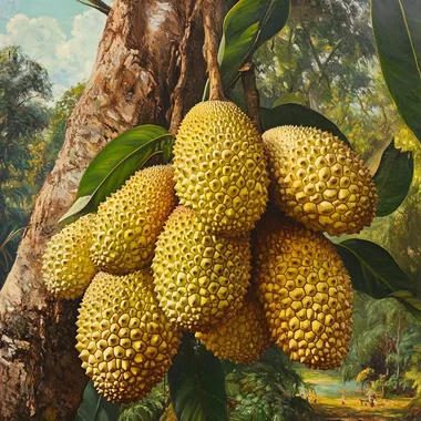 Panasra - Artocarpus seterophylum, native to South and Southeast Asia, notable for being the largest tree-borne fruit in the world and highly valued for its nutritional content. rich in vitamins, minerals, and dietary fiber.