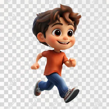 profile side view, a kid cute with big eyes, 8 year old, boy, happily running playing in, side view, Palestinian realstic features, , year old, smiling happily , hyper realisitc 3d, pixar, solid white background . 3d rendered character,