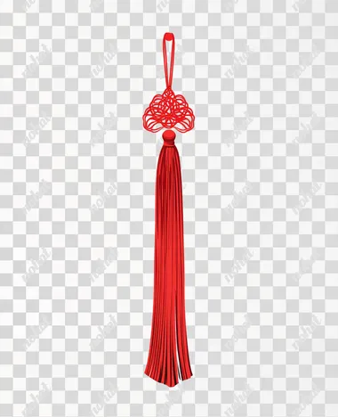 simple oriental tie knot tassel, white background, flat design vector,