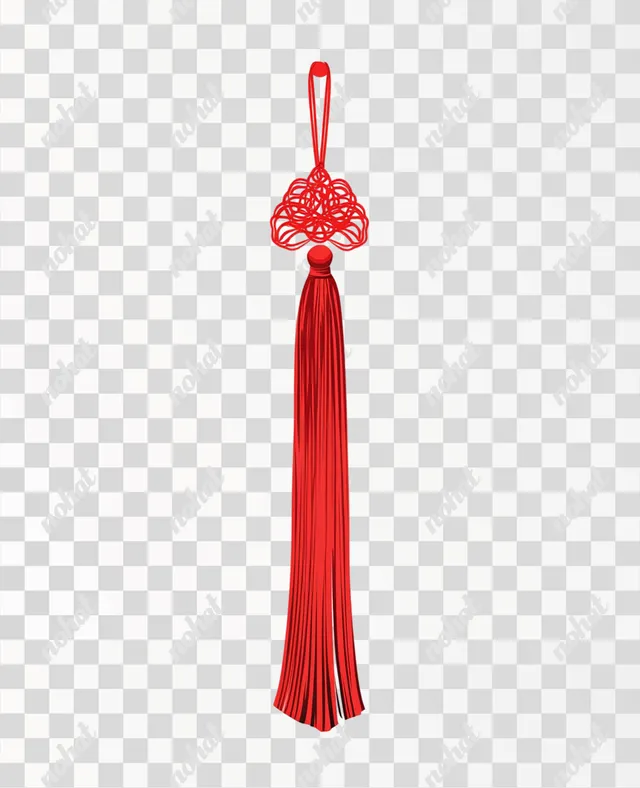 a red tassel hanging on a string