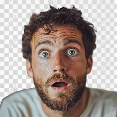 man is ashamed and looks surprised  --s 250