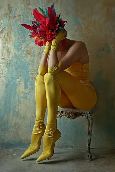 colored surrealism. Feminine body. Photo.