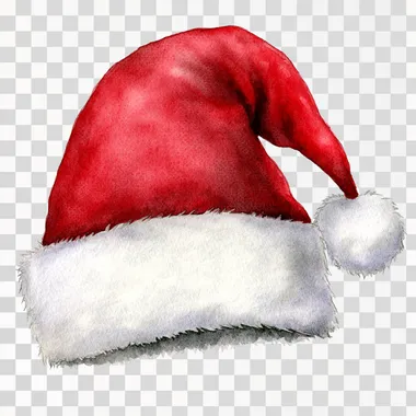 watercolor Santa hat isolated on a solid white background  31sk2sh
