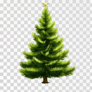 Christmas tree illustration style against a white background. The Christmass celebration theme, with high-definition resolution. It was created using vector graphics