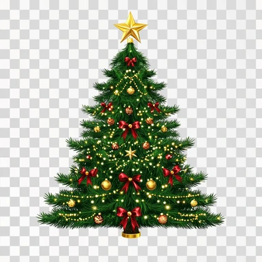 Christmas tree illustration style against a white background. The Christmass celebration theme, with high-definition resolution. It was created using vector graphics