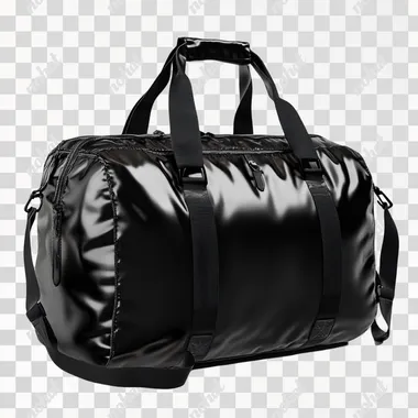 3d Black sport bag on a white background