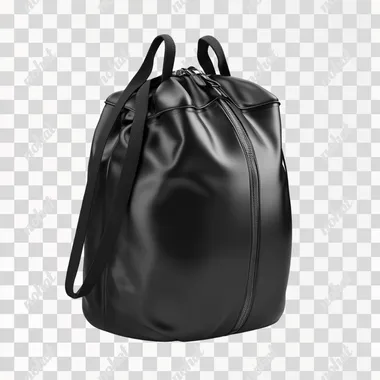 3d Black sport bag on a white background