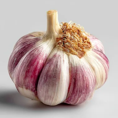 white background a garlic  --s 250