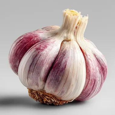white background a garlic  --s 250
