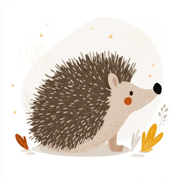 Cute Hedgehog Illustration for Children