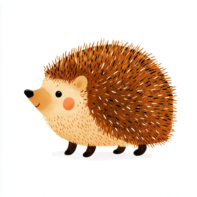 Cute Hedgehog Illustration in Pastel Colors