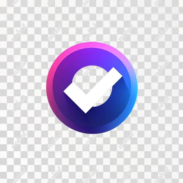 Gradient Checkmark Logo: Blue to Purple Elegance