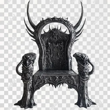 sigil metal throne, white background --s 50