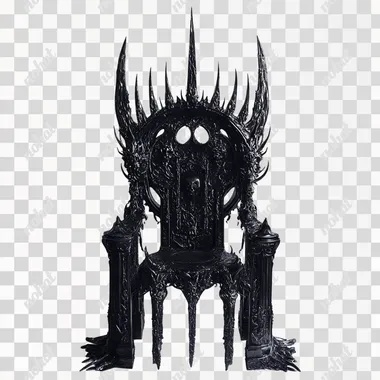 sigil metal throne, white background --s 50