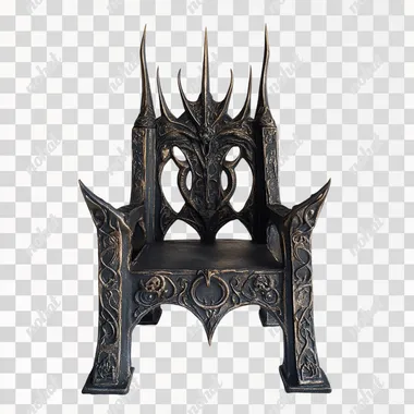 sigil metal throne, white background --s 50