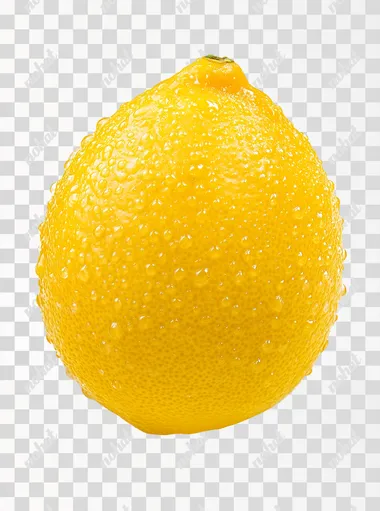 White background, water droplets with a lemon texture, yellow color, transparent effect, close-up shot, macro photography style, light and shadow effects, high saturation, fresh fruit tone, symmetrical composition, prominent details. High-definition image quality. The top left corner of the picture is white space for text.
